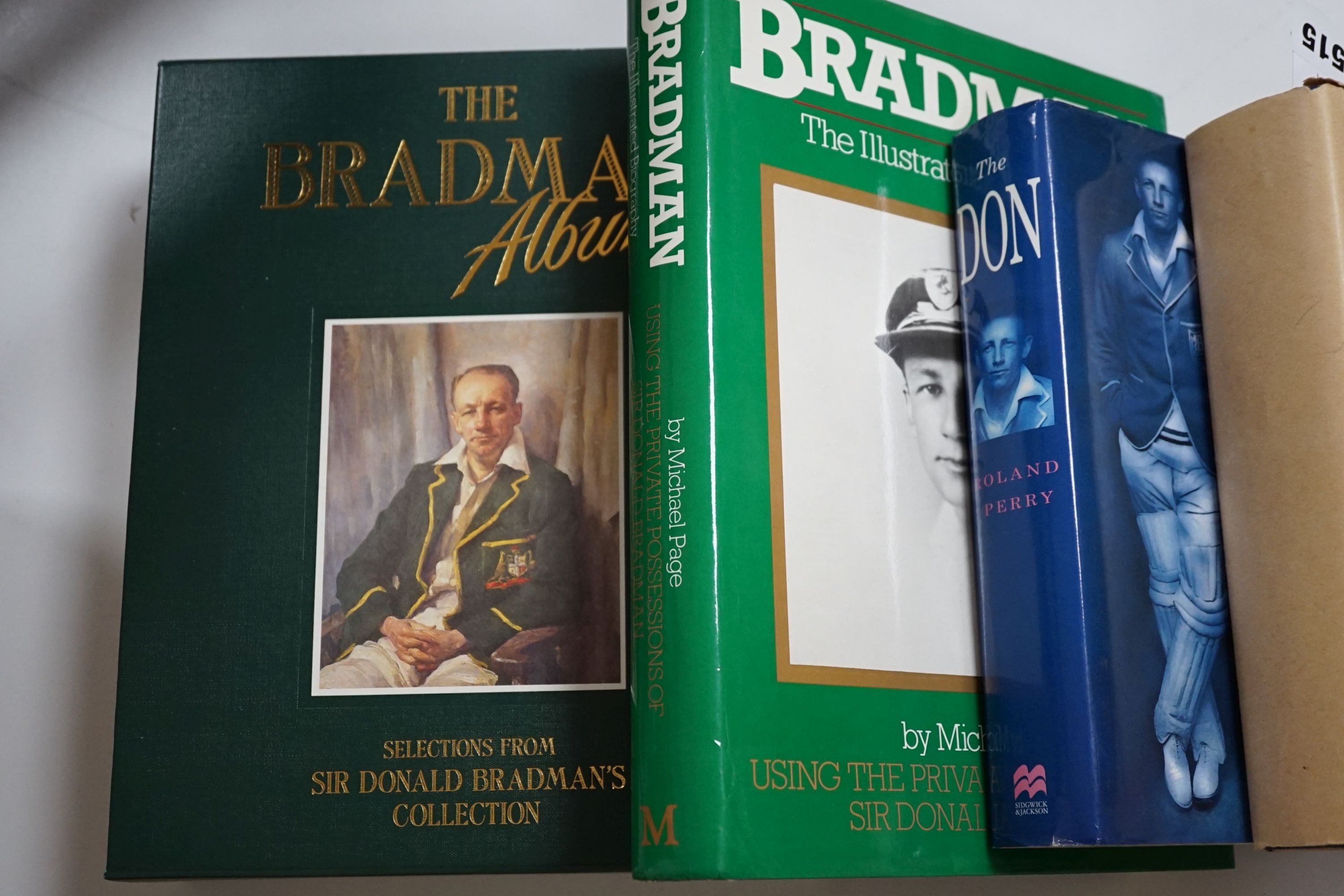 Margaret Thatcher, The Downing Street years, signed together with cricket books including The Don by Roland Perry, Bradman The Illustrated Biography by Michael Page and The Bradman Albums volumes 1 and 2